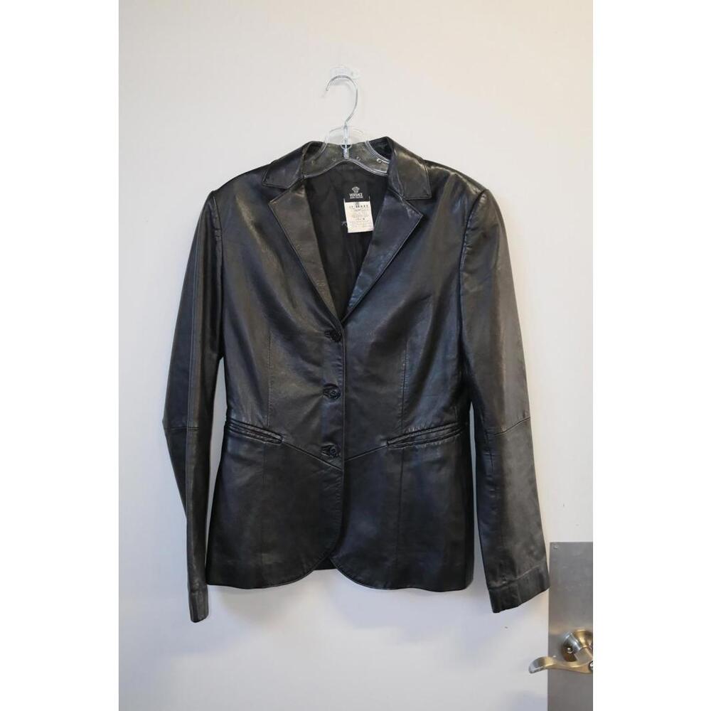 90's Versace Jeans Couture Leather Blazer Jacket